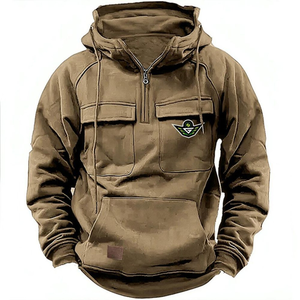 (beige, XXXL) 2024 New Men&apos;s Autumn Hoodies Sweatshirts Casual Hoodie Jacket For Men Spring Thin Coats