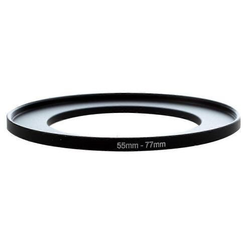 (As show, One size) Metal 55mm-77mm Camera Step Up Filter Ring Adapter 55-77