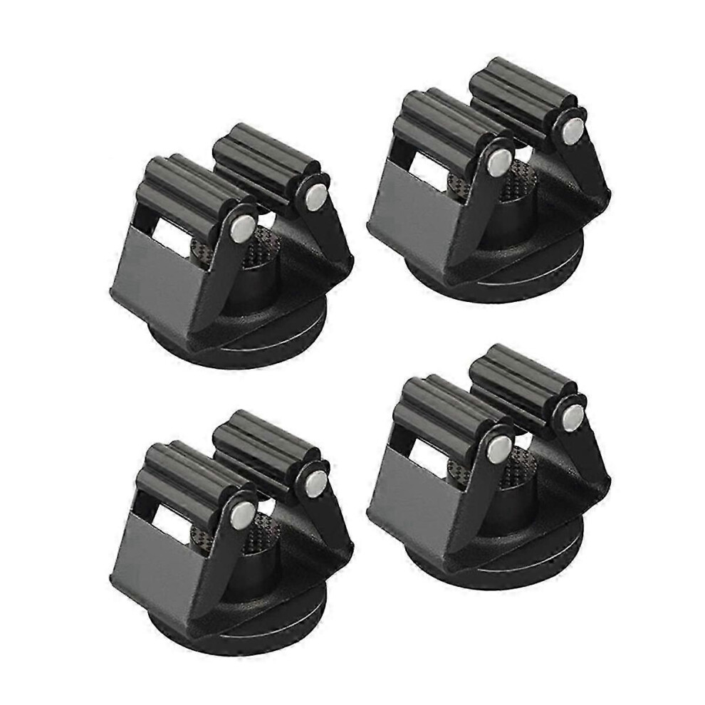 Kikidex (As Show, One Size) 4Pcs Magnetic Mop Broom Holder Strong Broom Mop Holder Wall Mounted Suitable Compatible With Garage Kitchen Laundry Workshop