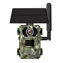 (As show, One size) 4G Sim Card LTE Cellular 4W Solar 7800MAh Battery Hunting Trail Motion Activated Night Vision 4MP IP66 Camera(EU)