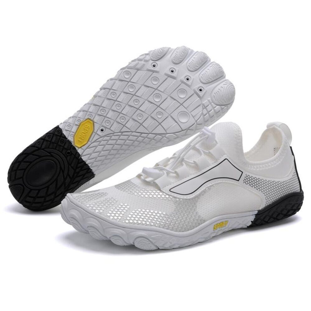 (white smoke, 45) Gym Sports Barefoot Shoes Mens Sneakers Beach Water Sport Aqua Shoes Women Quick Dry Swimming Cycling Athletic Training Footwear