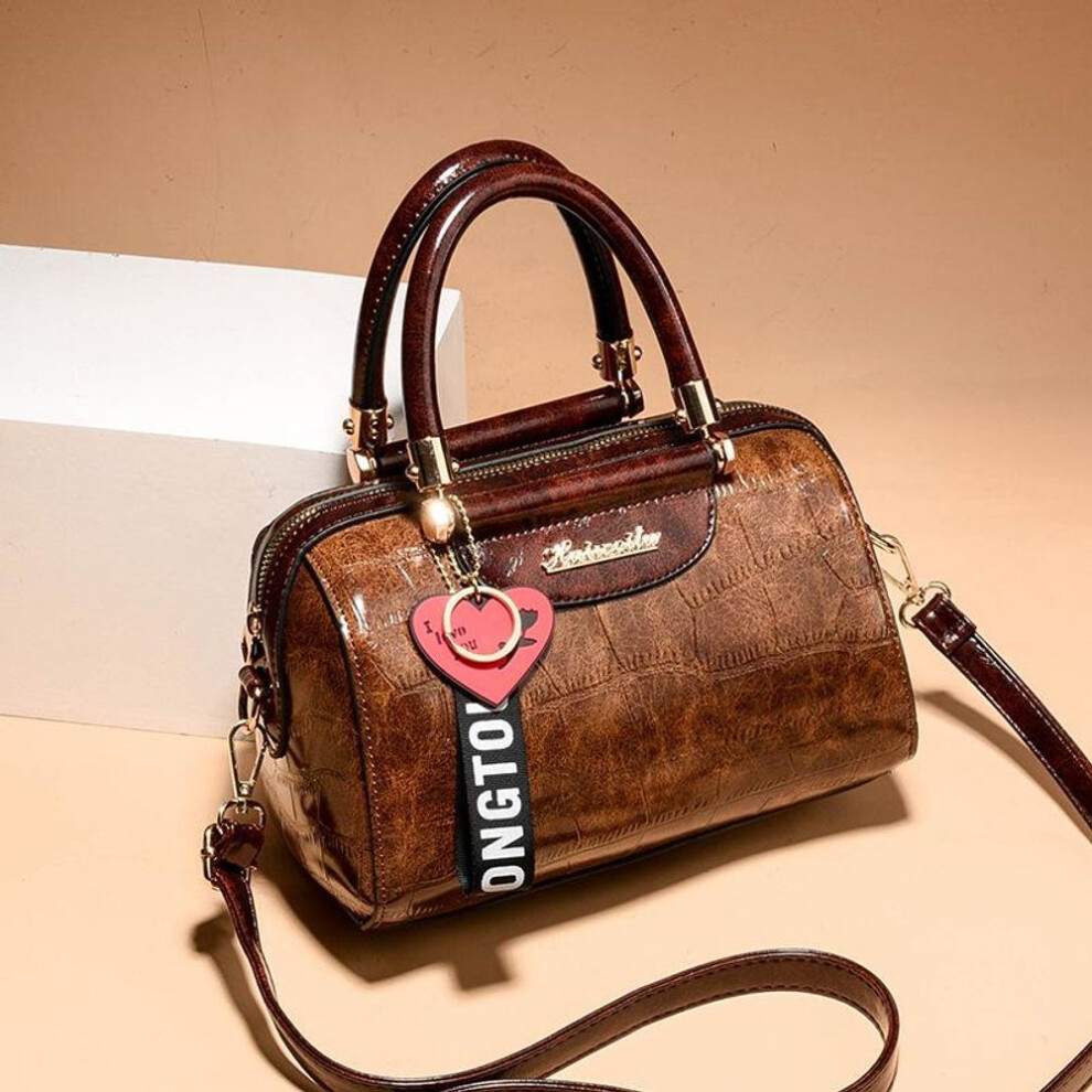(coffee) Women Vintage Shoulder Messenger Bags Pu Leather Small Handbags Tote Clutch