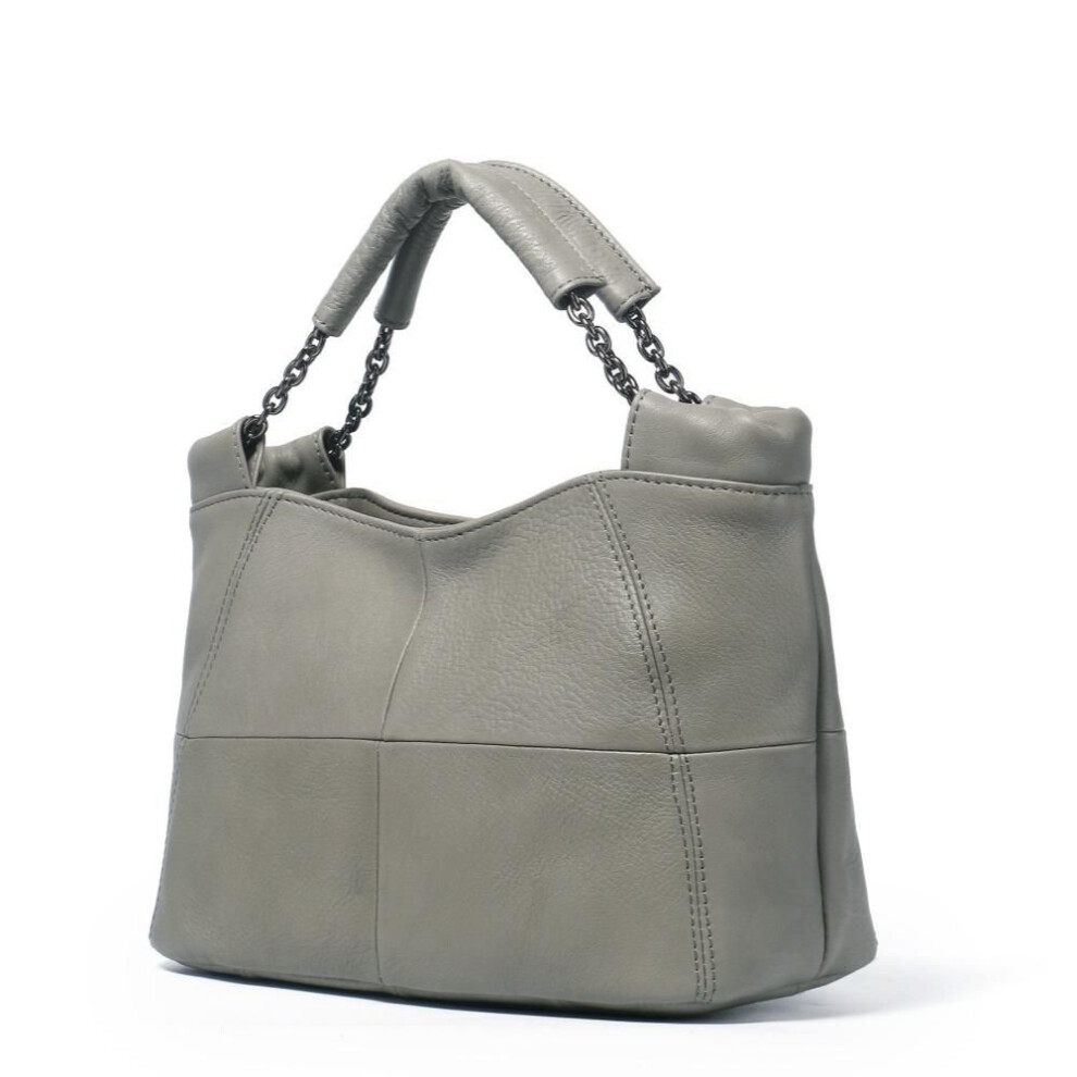 (light grey) Genuine Leather Handbags for Women Crossbody Shoulder Bags Ladies Messenger Bag Fashion Tote
