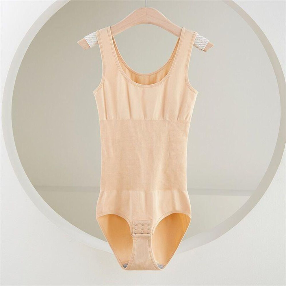 (beige, M/L) Women Seamless Full Bodysuit Shapewear Thong Body Shaper Panty Waist Trainer Tummy Control Slimming Underwear Corset
