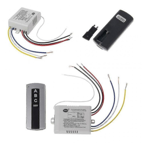 Wireless 3 Channel On/off Lamp Remote Control Switch Receiver Transmitter 2