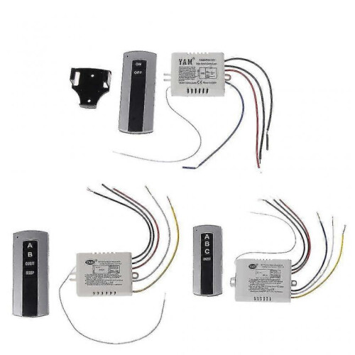 Wireless 3 Channel On/off Lamp Remote Control Switch Receiver Transmitter 1