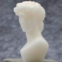 (White, 5*6*9cm) David Sculpture Scented Candle Western Art Statue Decor Handmade Soy Wax 5*6*9cm 3pcs