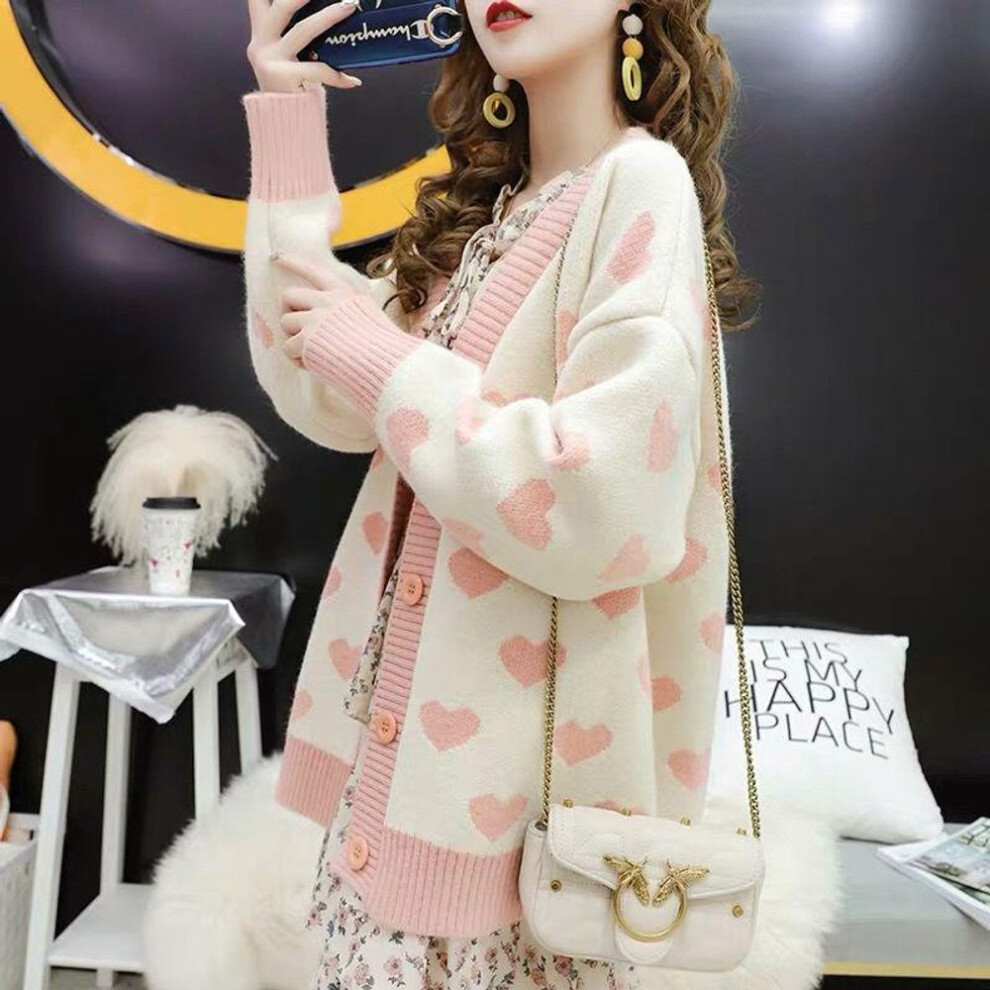 (white, One Size) 2020 Fashion Cardigans Knitted Sweaters Women Autumn Thin Knit Cardigan Sweater Cotton Long Street Wear Coat Female Outwear Coat