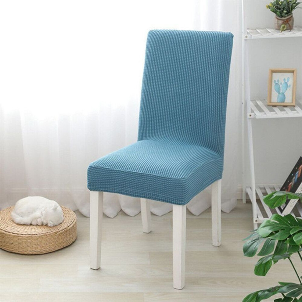 (sky blue) Stretch Dining Chair Cushion Cover