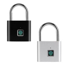 (silver) Touchtanium Fingerprint Padlock, Fingerprint Padlock, Smart Padlock