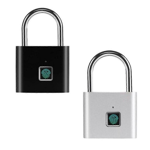 (silver) Touchtanium Fingerprint Padlock, Fingerprint Padlock, Smart Padlock
