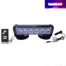 (Red blue with remote control) Car Strong Magnetic Flash Light, 6LED Car Emergency Trunk Warning Lamps