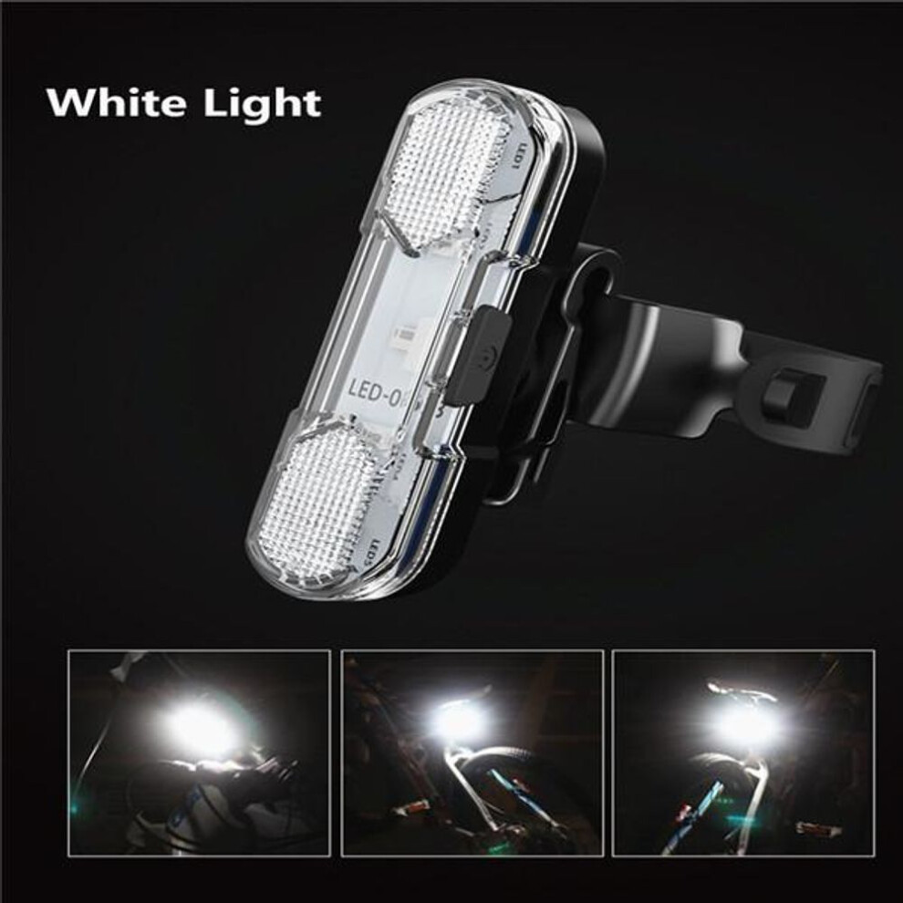 (white) Bicycle Lights USB Charging LED Warning Lights Night Bike Rear Light Mountain Bike Equipment