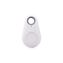 (White) Pets Smart Mini GPS Tracker Anti-Lost Bluetooth Tracer For Pet Dog Cat Keys Wallet Bag Kids Trackers