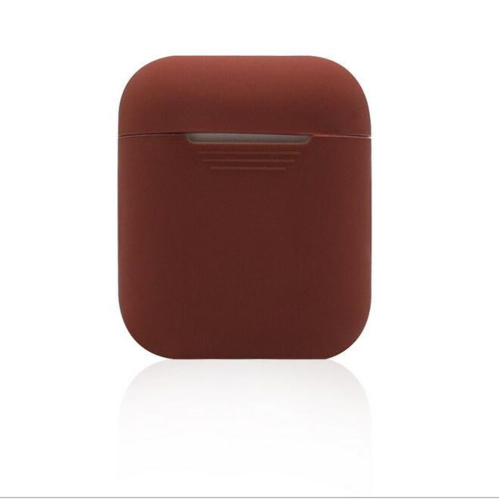 (brown, airpods) Shock-proof Soft TPU Silicone Protection Case For Airpods 1 Headset Cover Protector Accessories