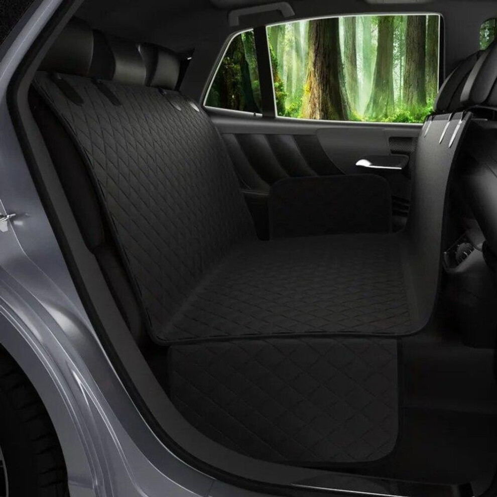 (Black, 137x147cm) Dog Car Seat Cover Waterproof Pet Travel Dog Carrier Hammock Car Rear Back Seat Protector Mat Safety Carrier For Dogs Safety Pad