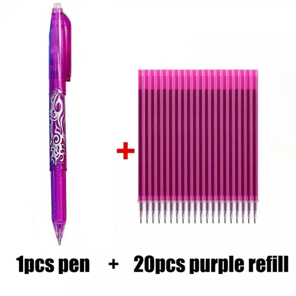 (purple) Gel Pen Cute Eraser Magic Gel Pen Set School Office Writing Supplies Student Stationery School Supplies