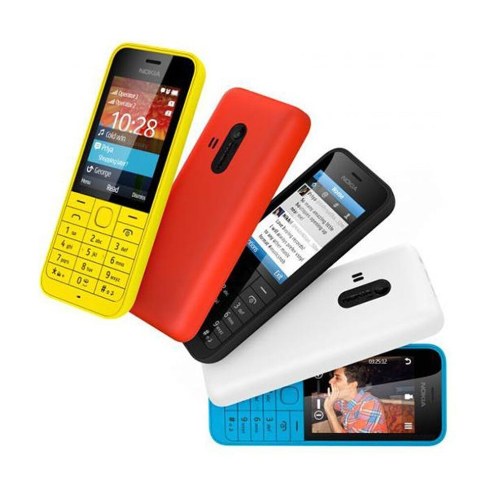(red, Simple Set) Refurbished Nokia Original Nokia 220 (2014) Dual SIM Mobile Phone