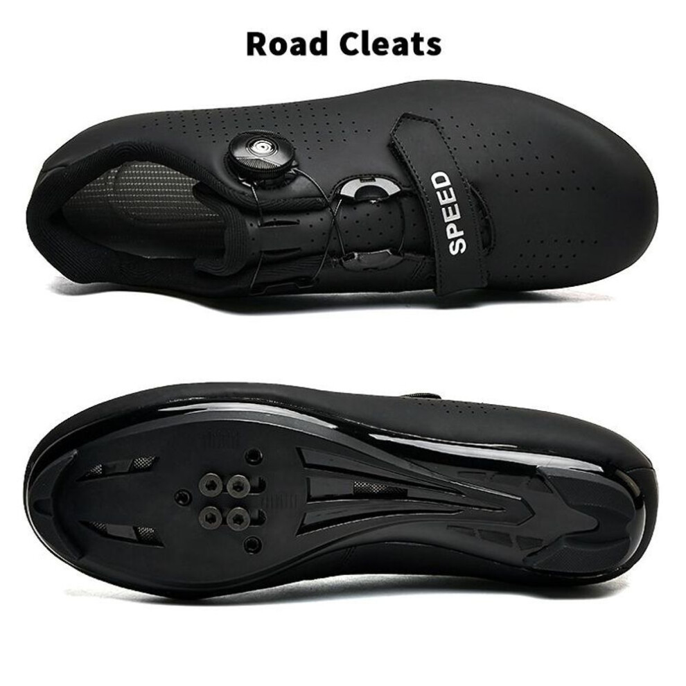 (black, 42) Cycling Sneakers Road Bike Cleat Shoes Men Mountain Racing Speed Sneakers Women Flat Bicycle Shoes Professional Outdoor Athletic Sports Bike Shoes
