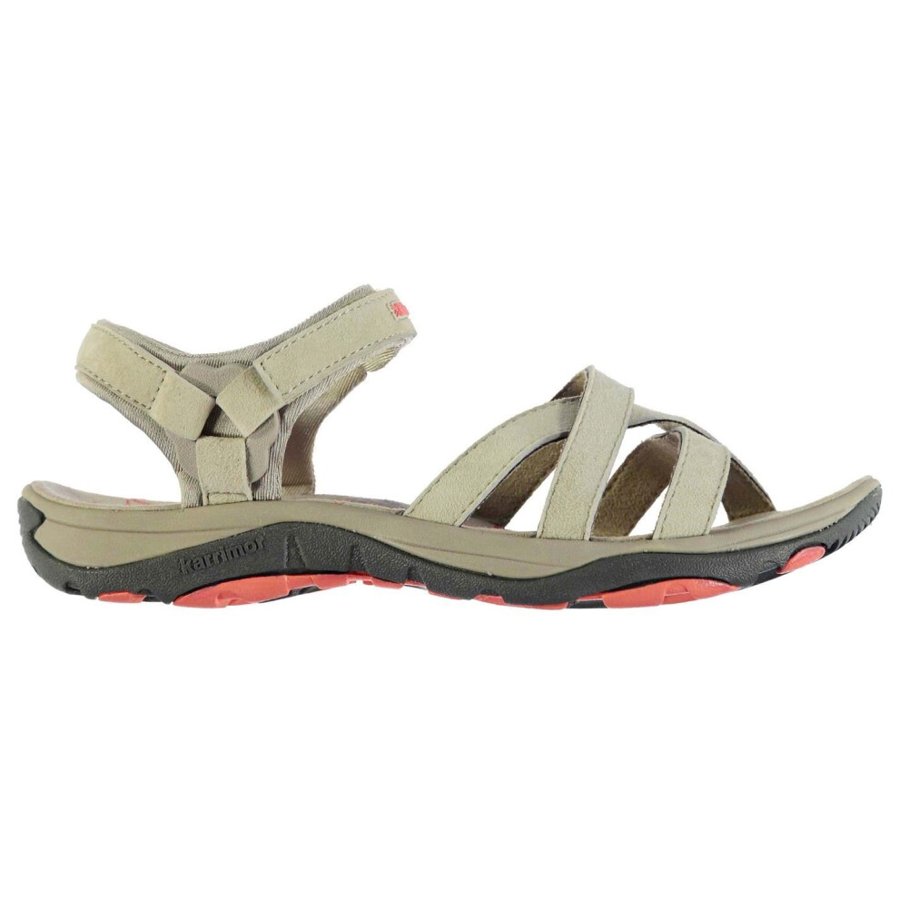 Karrimor Womens Salina Leather Walking Sandals Shoes Touch and Close Strap Beige UK 8 (42)