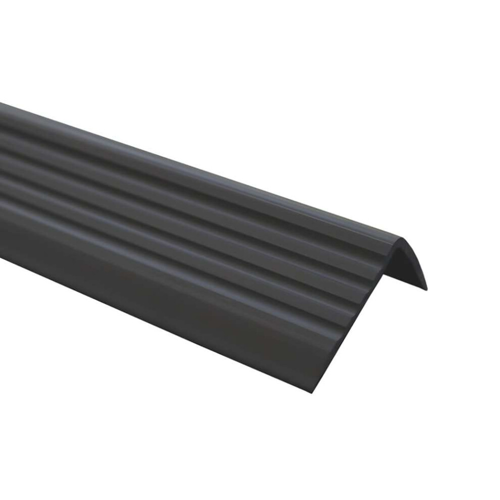 Black Stair Nosing 1.2M 735-Nd Anti Slip 40X25mm Flexible Self-Adhesive Trim 5061067861329