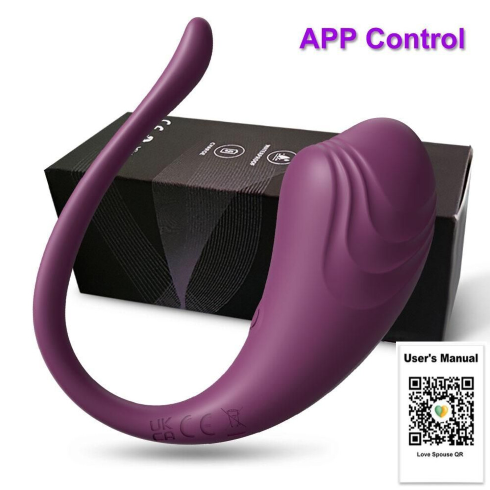 (purple) 1pc Wireless App Control Vibrating Egg G Spot Dildo Vaginal Massager Clitorial Vibrators for Women Adult Sex Toys