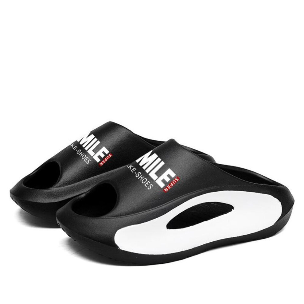 (black, 36-37) New Fashion Slippers Parent-child Slippers Collision Anti-slip Slippers Men Women Sandals Indoor Outdoor Leisure Slippers