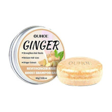 OUHOE ginger dense hair shampoo soap cleansing scalp care moisturizing hair repair tough hair fixing hair care soap     -9470966635881
