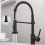 Matt Black Monobloc Kitchen Sink Mixer Tap with Pull Out Hose Spray 1