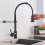 Matt Black Monobloc Kitchen Sink Mixer Tap with Pull Out Hose Spray 8
