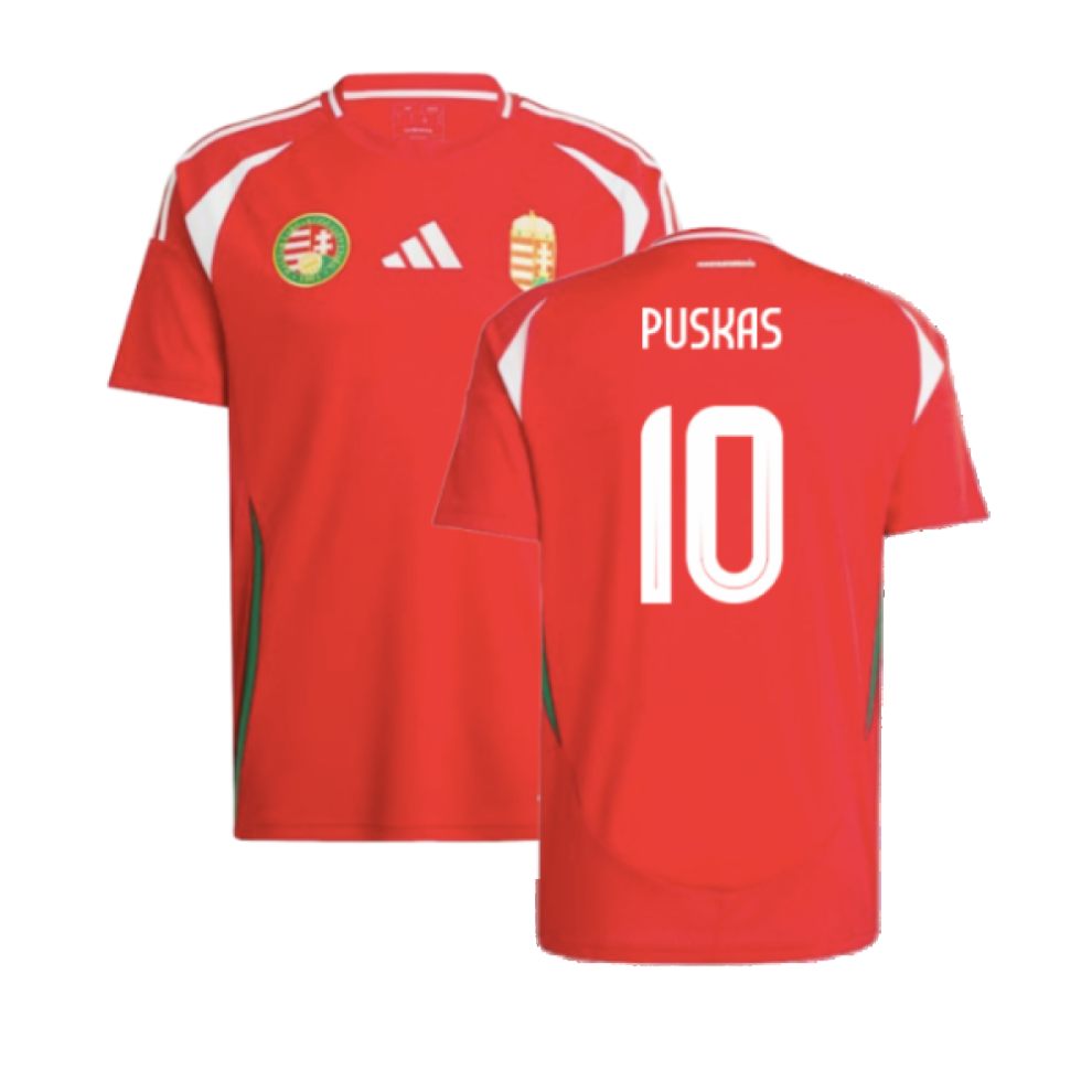 Adidas (M) 2024-2025 Hungary Home Shirt (Puskas 10)