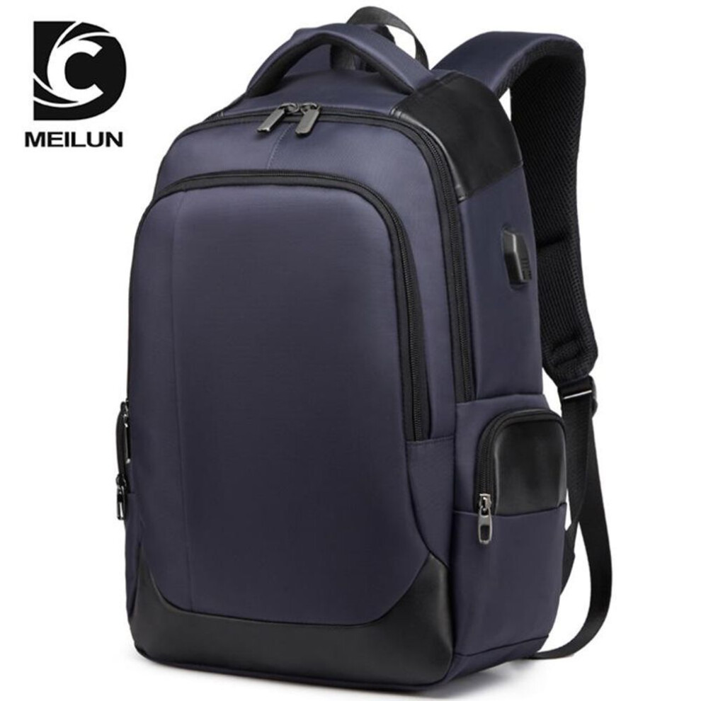 (as the picture) Backpack Men&apos;s Casual USB Men&apos;s Backpack Breathable Wear-resistant Business Computer Bag Travel Bag Student School Bag