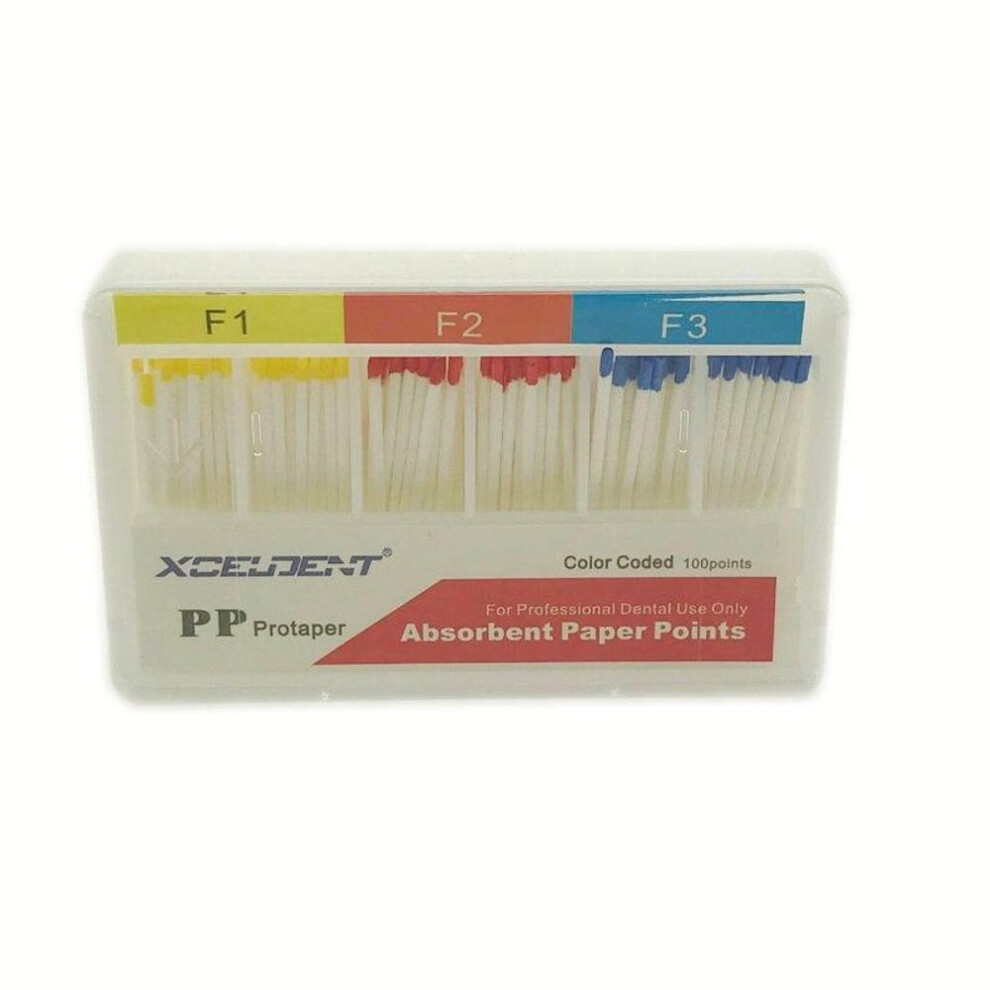 (as the picture, F1-F3) 100pcs/pack Dental Absorbent Paper Points for  Files Dental Materials Root Cancel Endodontics  Absorption