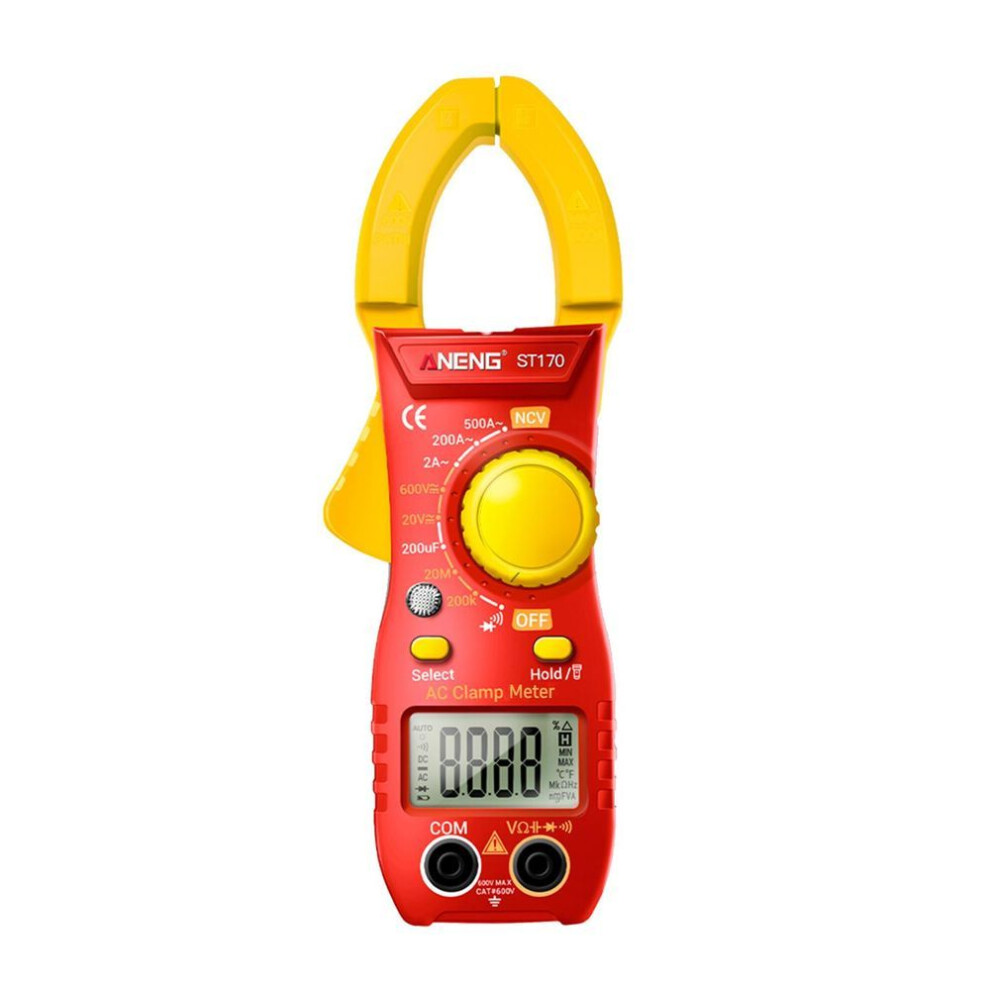 (red) ANENG ST170 Smart Clamp Meter 1999 Counts Auto-ranging Digital Multimeter LCD Screen AC DC Voltage