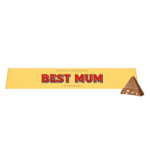 Personalised Best Mum Milk Chocolate Toblerone With Honey Almond Nougat 100g || Delicious Toblerone chocolate, with an adorable Best Mum Message