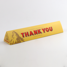 Personalised Thank You Milk Chocolate Toblerone With Honey Almond Nougat 100g || Delicious Toblerone chocolate, with an adorable Thank You Message