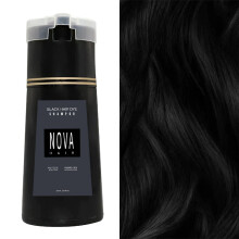 (Black) Hair Instant Nova Dye Shampoo Treatment Cream 200ml Brown Black Red Women Purple