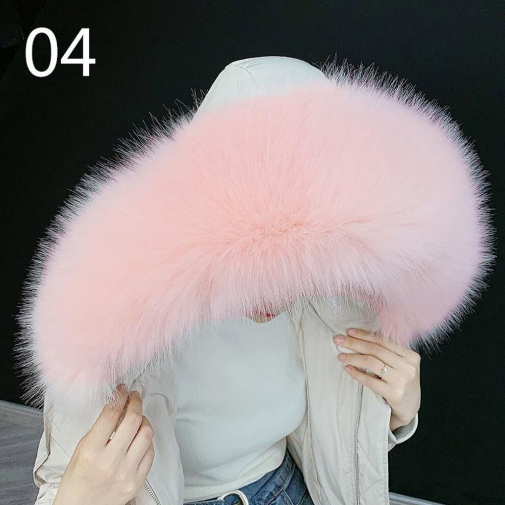 (4) 80cm Detachable Accessories Hood Fur Decor Faux Raccoon Fur Shawl Scarf Coat Jacket Fur Collar