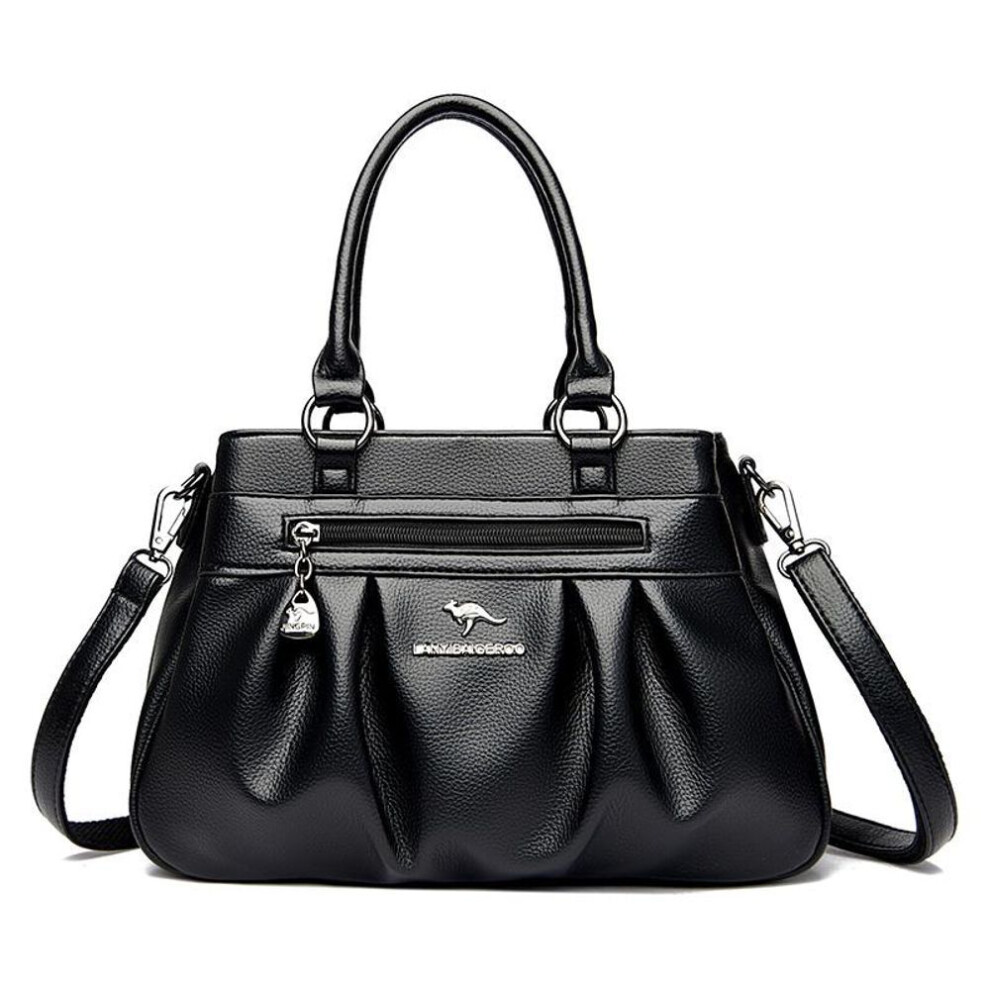 (black) White Luxury Handbags Women Bags Designer Crossbody Bags for Women 2023 New Leather Shoulder Bag Ladies Casual Big Tote Bag Sac