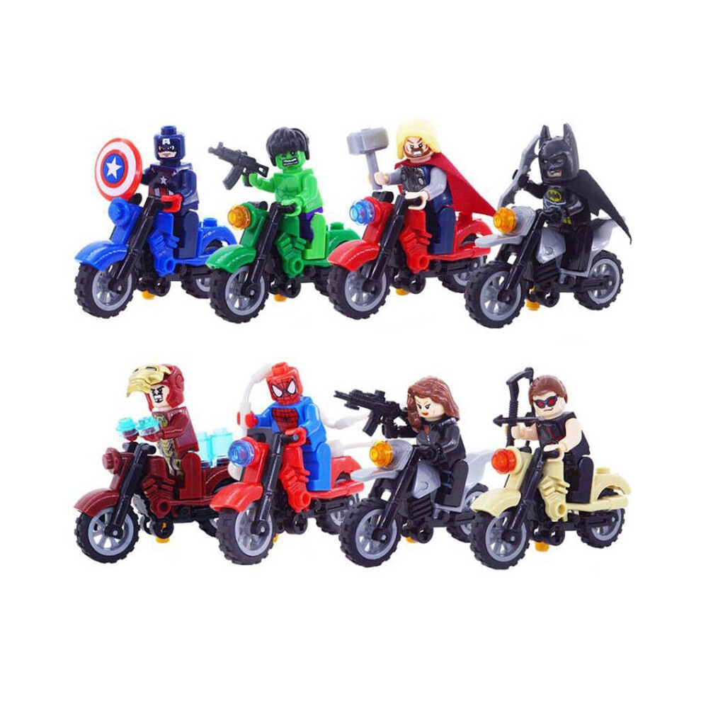 Moc The Avengers Motorcycle Construction Building Play Particles Block