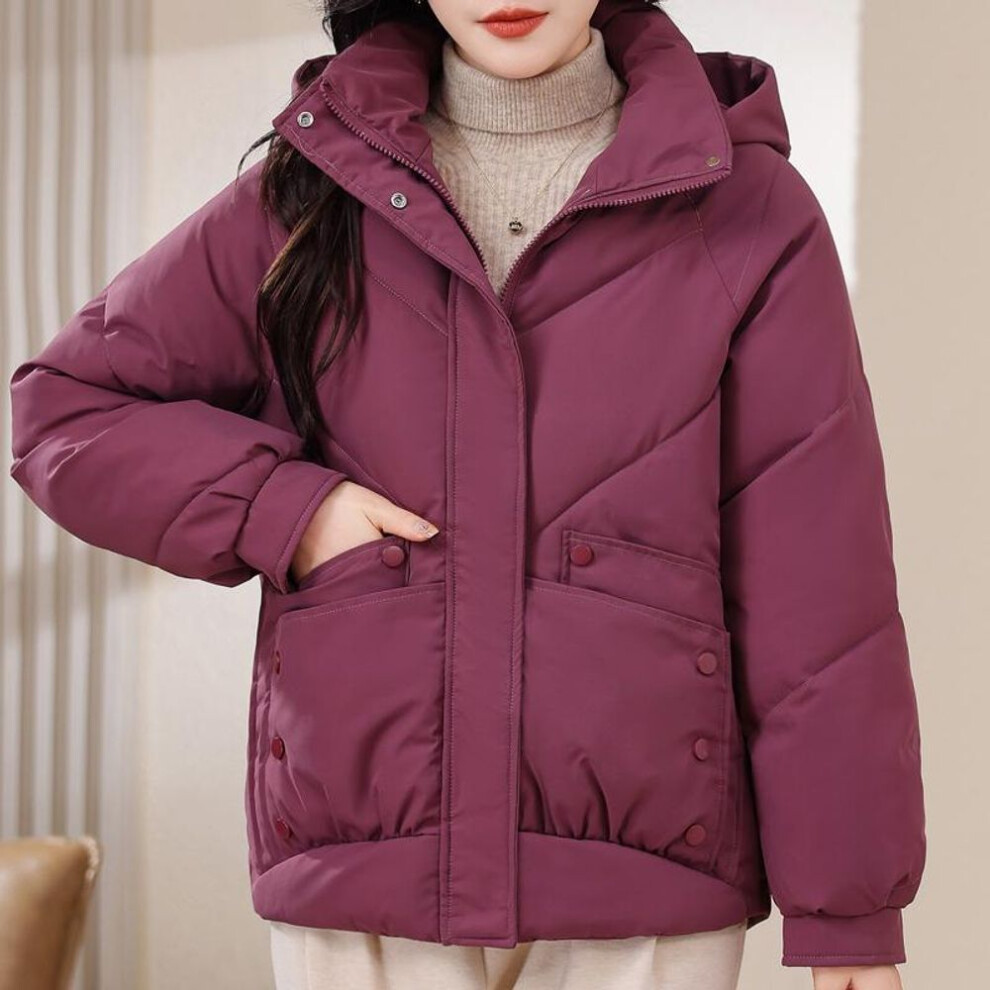 (purple, 5XL) XL-8XL Oversized Outerwear Women Winter Coats Hooded Casual Loose Thick Warm Lady Jackets Plus Size Women Clothing
