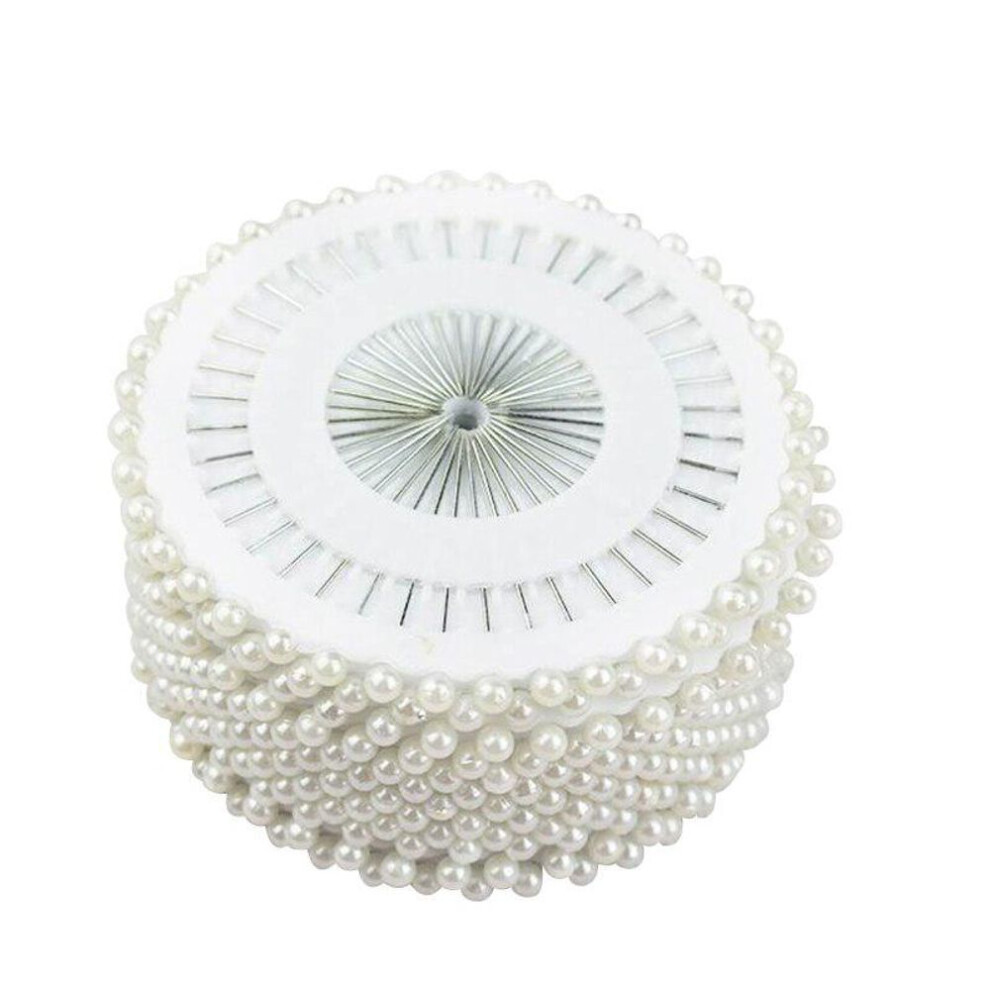 (white) 480Pcs/box Sewing Pins Straight Pins Head pins Colorful White Round Pearl Head Dressmaking Quilting Pins for Crafts