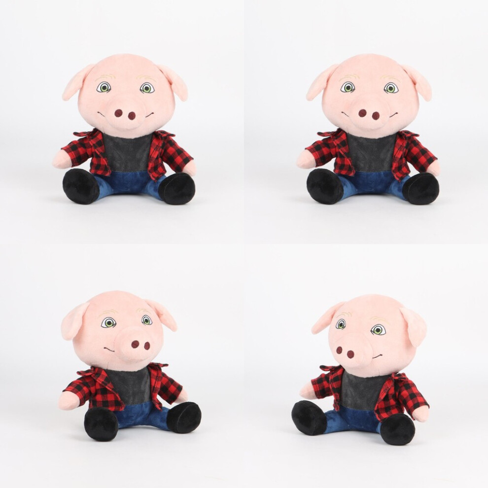 John Spoof Pork Parodies Pig Headed Human Plush Toy Design Checkered Shirt