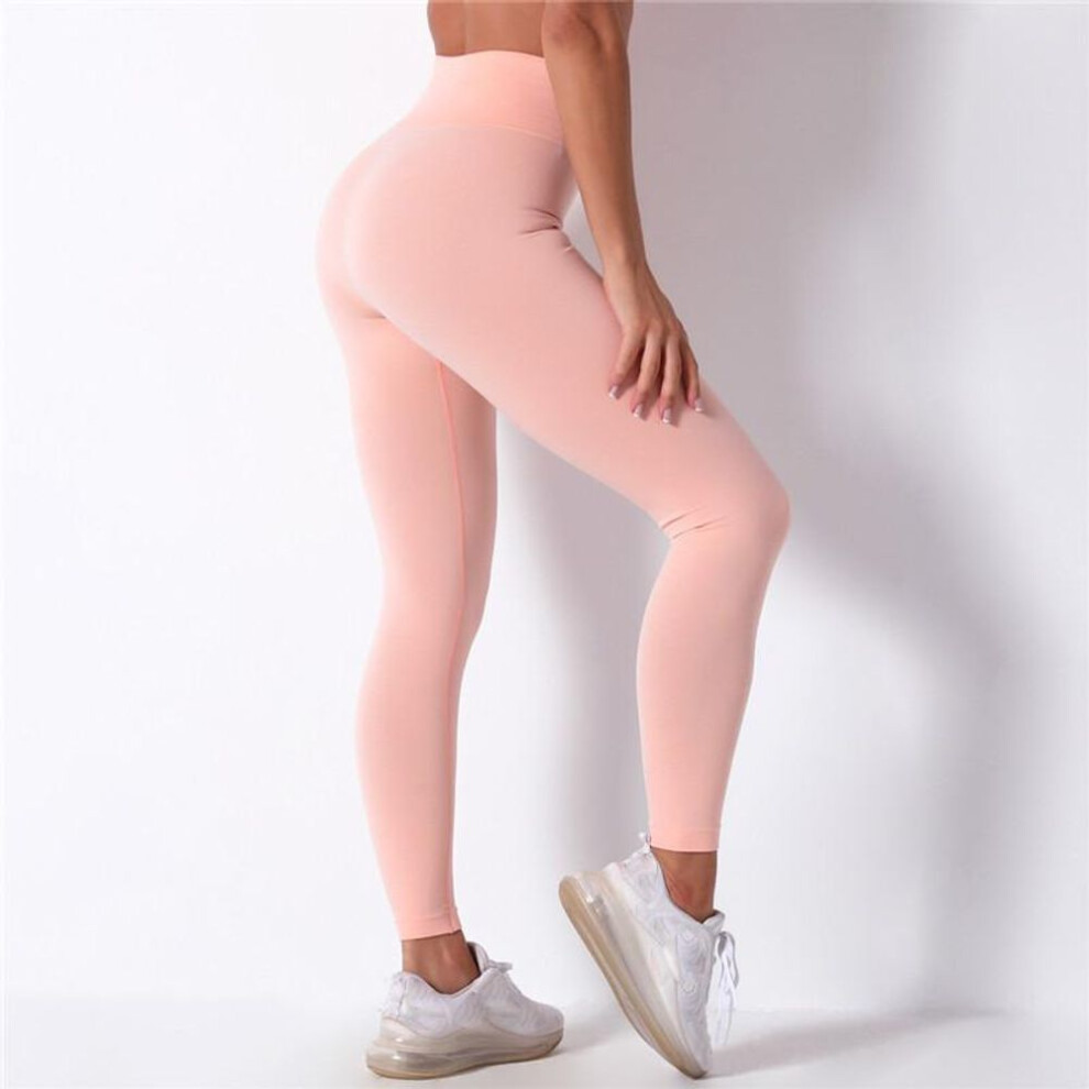 (orange, S) Seamless Yoga Pants Nessaj Push Up Leggings Women Summer Workout Nylon Breathable Slim Jeggings