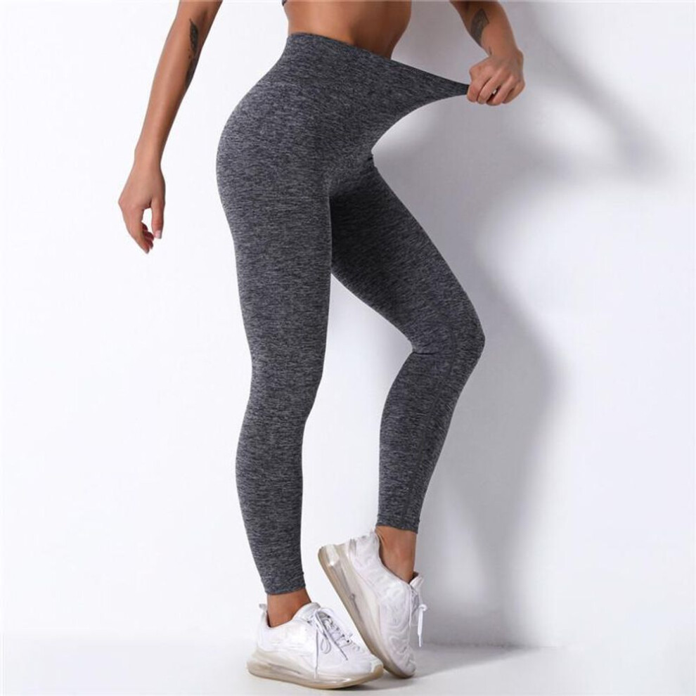 (grey, S) Seamless Yoga Pants Nessaj Push Up Leggings Women Summer Workout Nylon Breathable Slim Jeggings