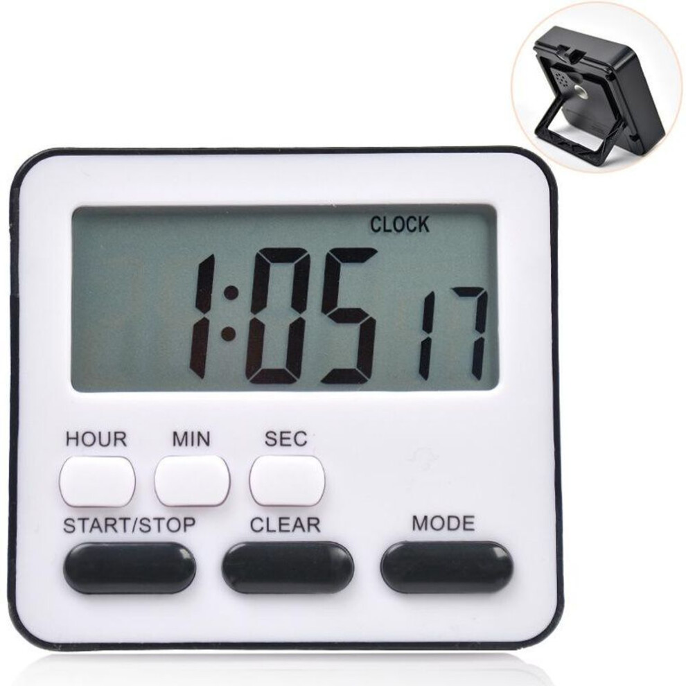 (Black) Digital Kitchen Timer Baking Cooking Timer Count Down/Count Up Alarm Clock Student Time Manager For Kitchen Bedroom