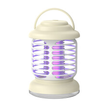 (Khaki) Electric Shock Mosquito Killer Home Outdoor Camping Light Mosquito Repellent