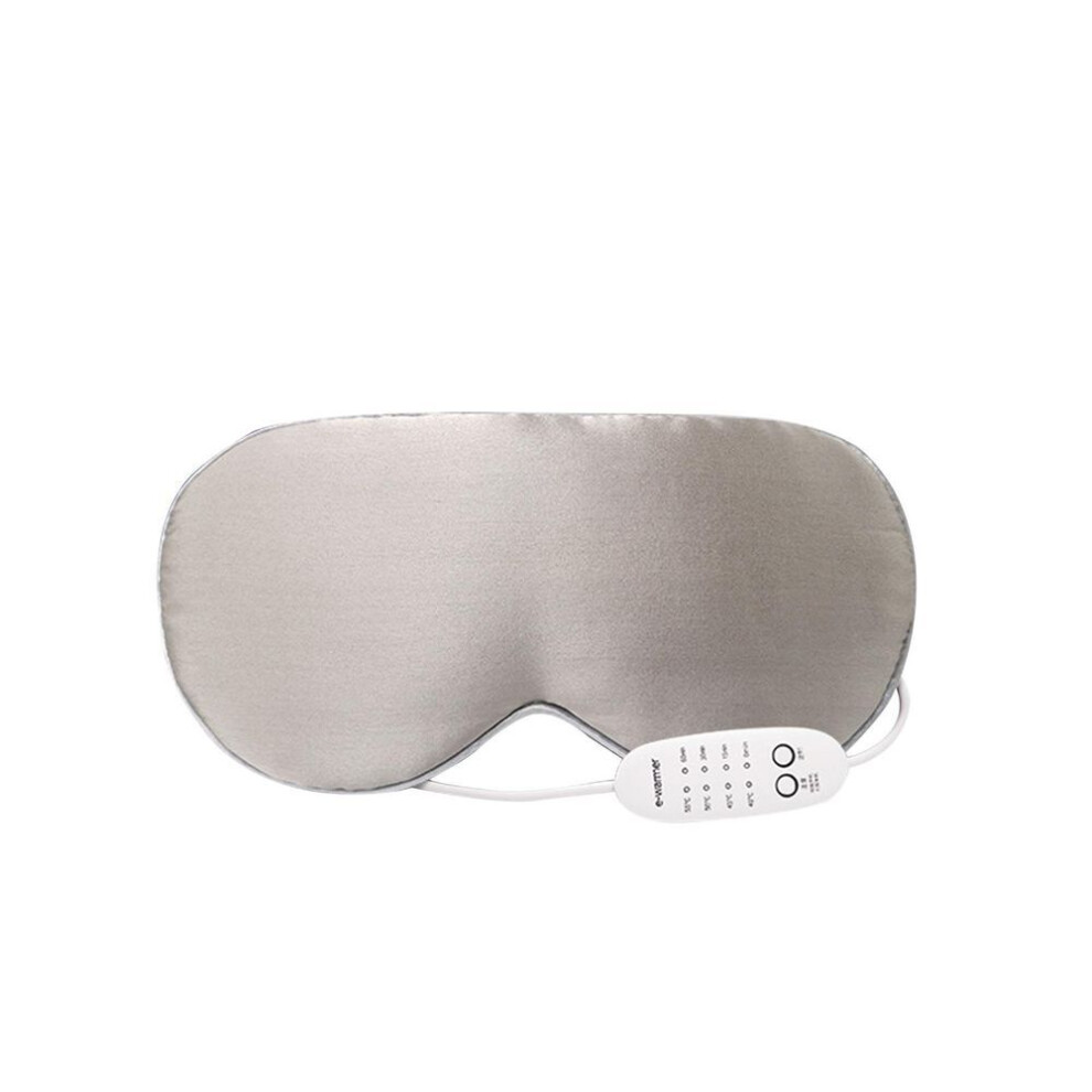 (silver, One Size) Heated Eye Mask USB Eye Mask For Dry Eyes With Temperature & Timer Control, Warm Eye Compress Heating Pad For Sleep