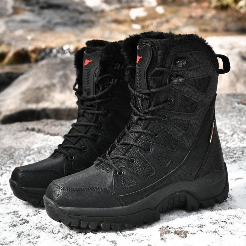 (black, 37) TUINANLE Men High Quality Winter Thickness Boots Keep Warm Men&apos;s Boots Outdoor Shoes Ankle Boots