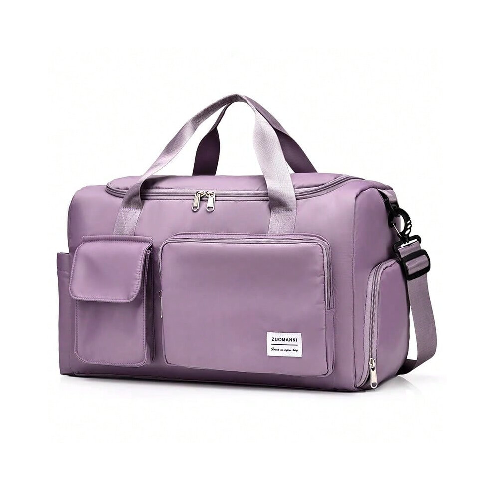 (Lavender) UNIXINU Carry On Travel Bag Large Capacity Weekender Overnight Duffle Bags with Shoe Compartment Sports Fitness Bags for Women